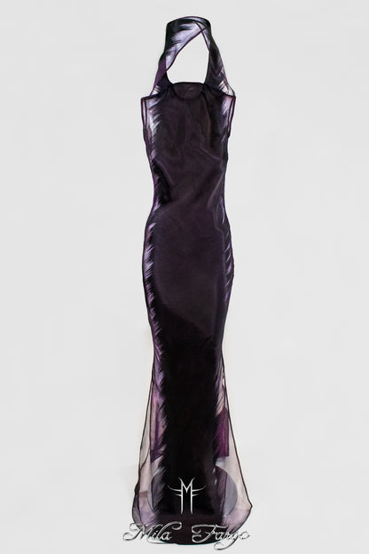 SHADOW IKAT GOWN | Violet Orchid