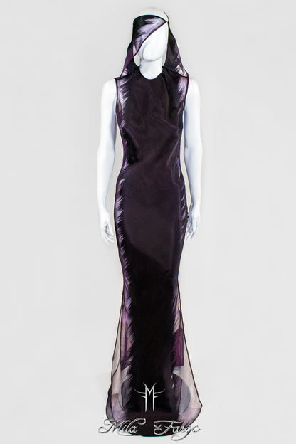 SHADOW IKAT GOWN | Violet Orchid
